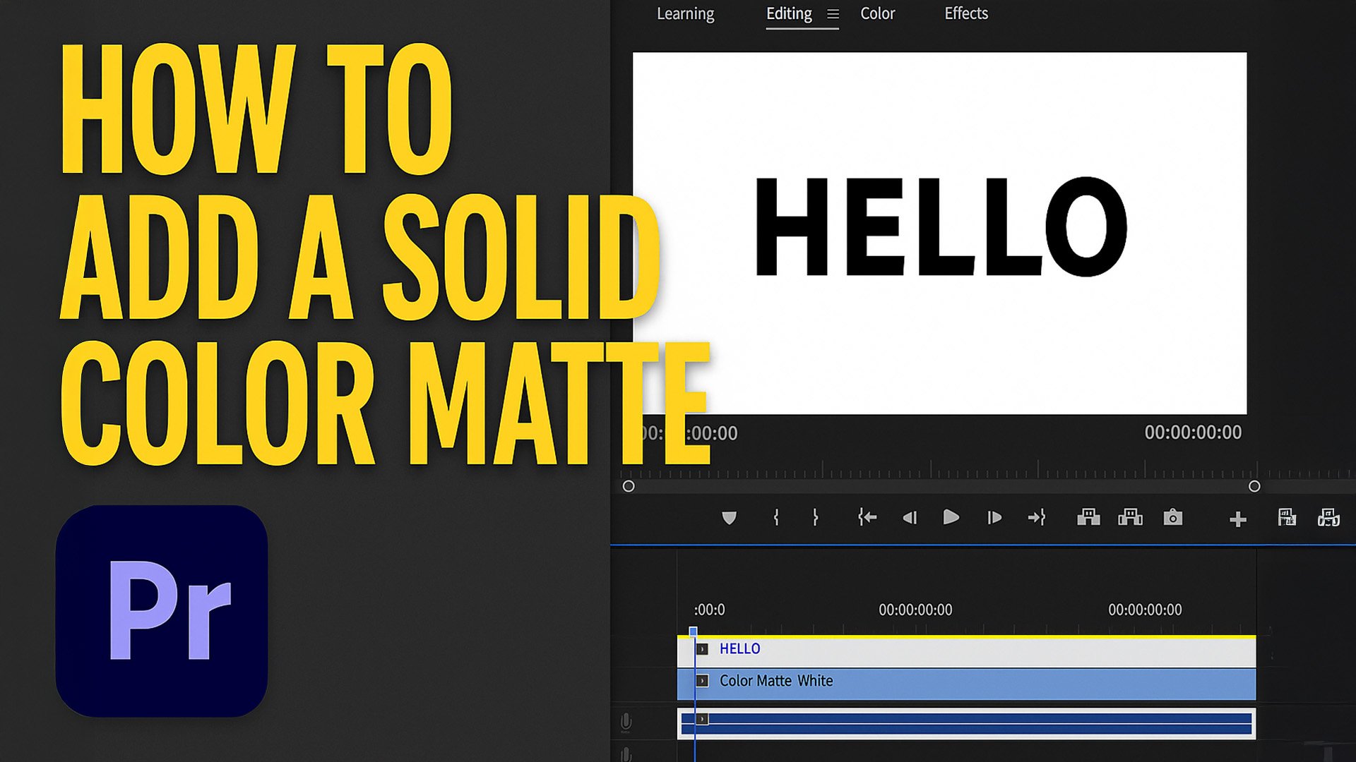 So erstellst du einen einfarbigen Hintergrund in Premiere Pro
