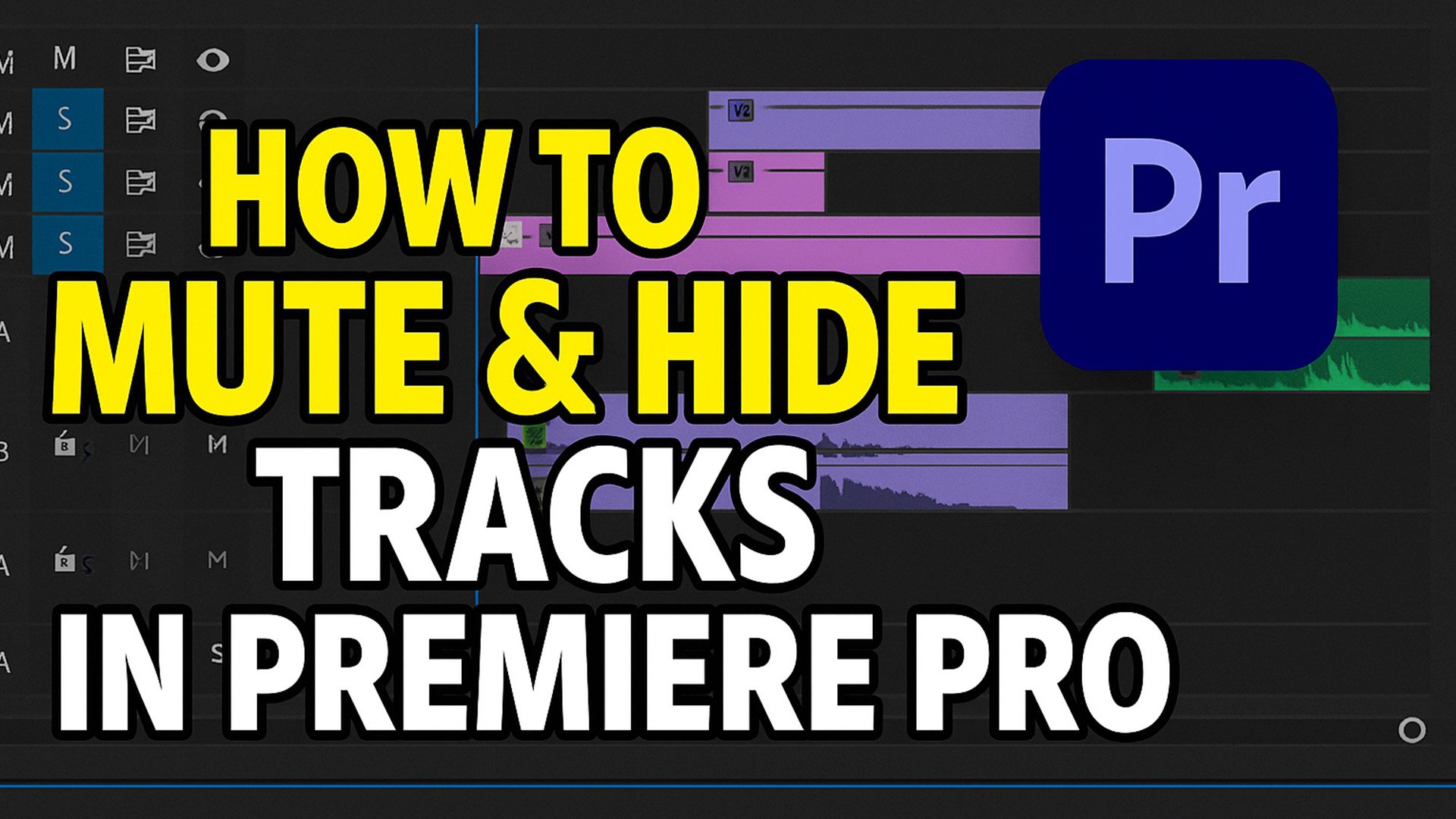 So stummschaltest oder verbirgst du alle Spuren in Premiere Pro