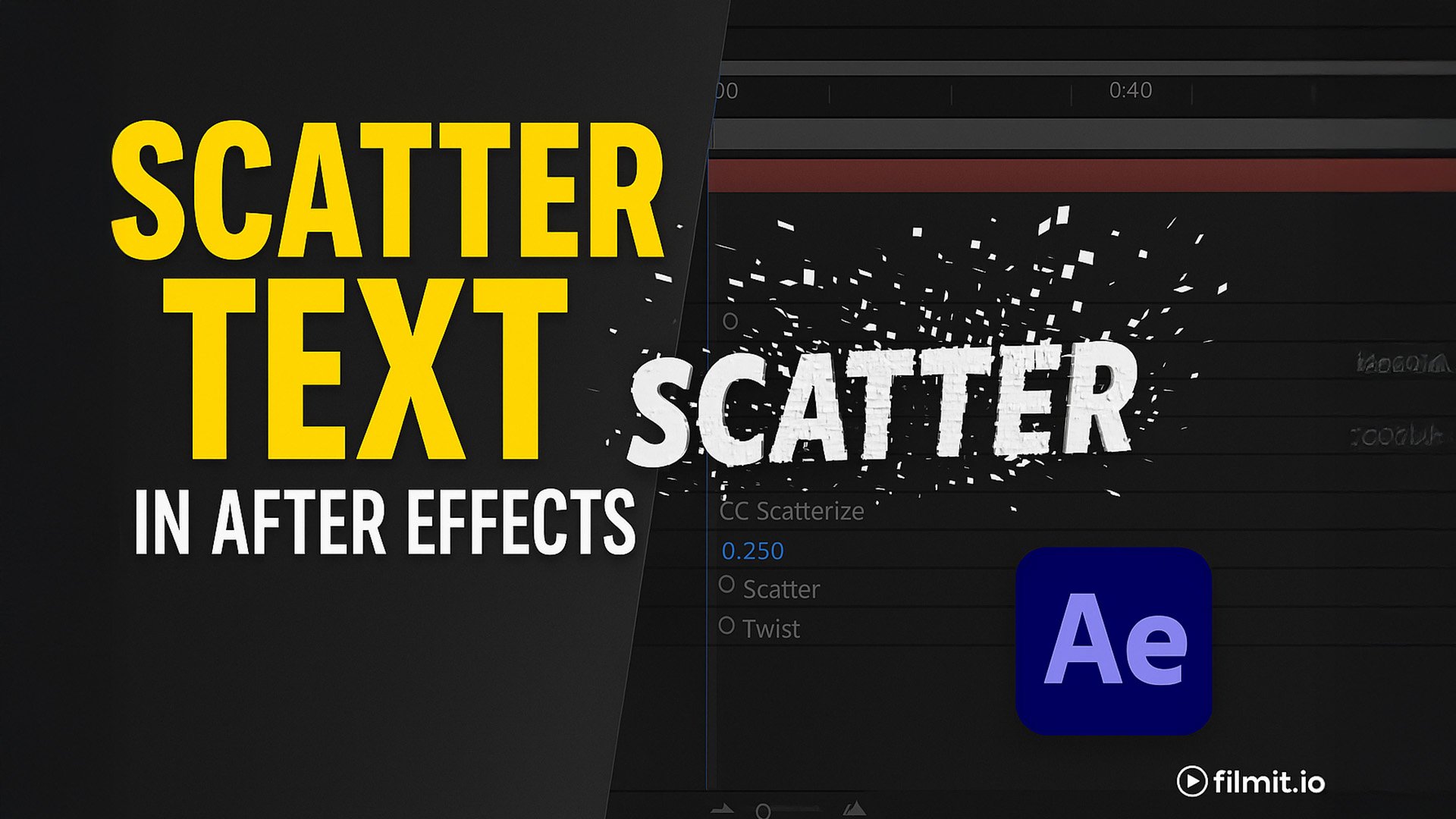 Einen Scatter-Texteffekt in After Effects mit CC Scatterize erstellen