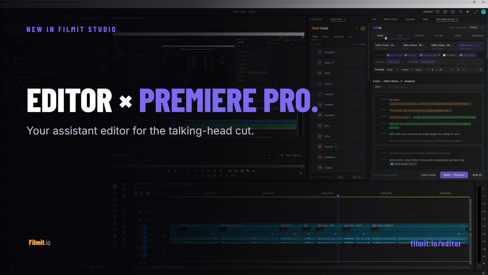 Editor for Premiere Pro: Auto-Remove Bad Takes and Fillers