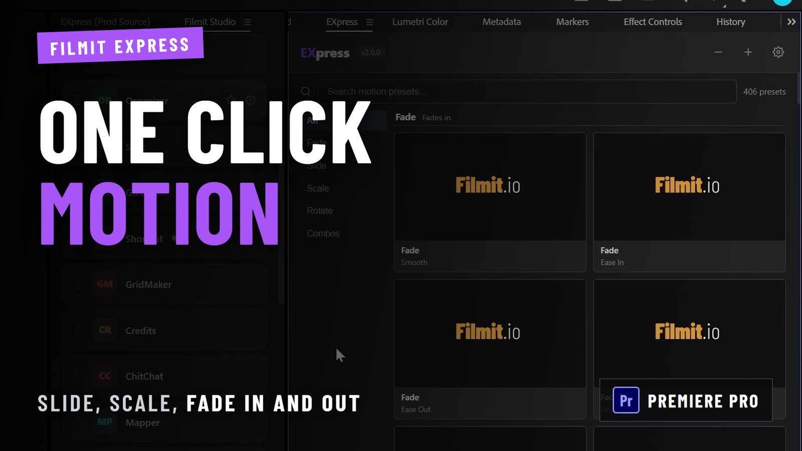 Motion Presets for Premiere Pro: Slide, Scale, and Fade In