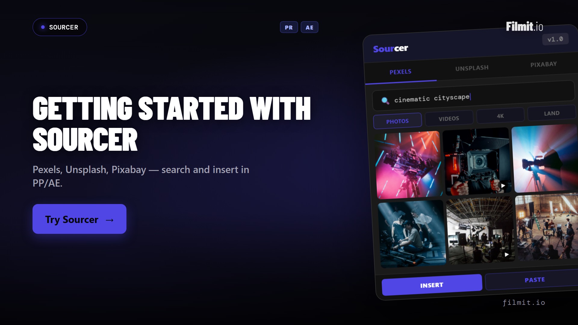 Getting Started with Sourcer: Stock Footage Inside After Effects & Premiere Pro