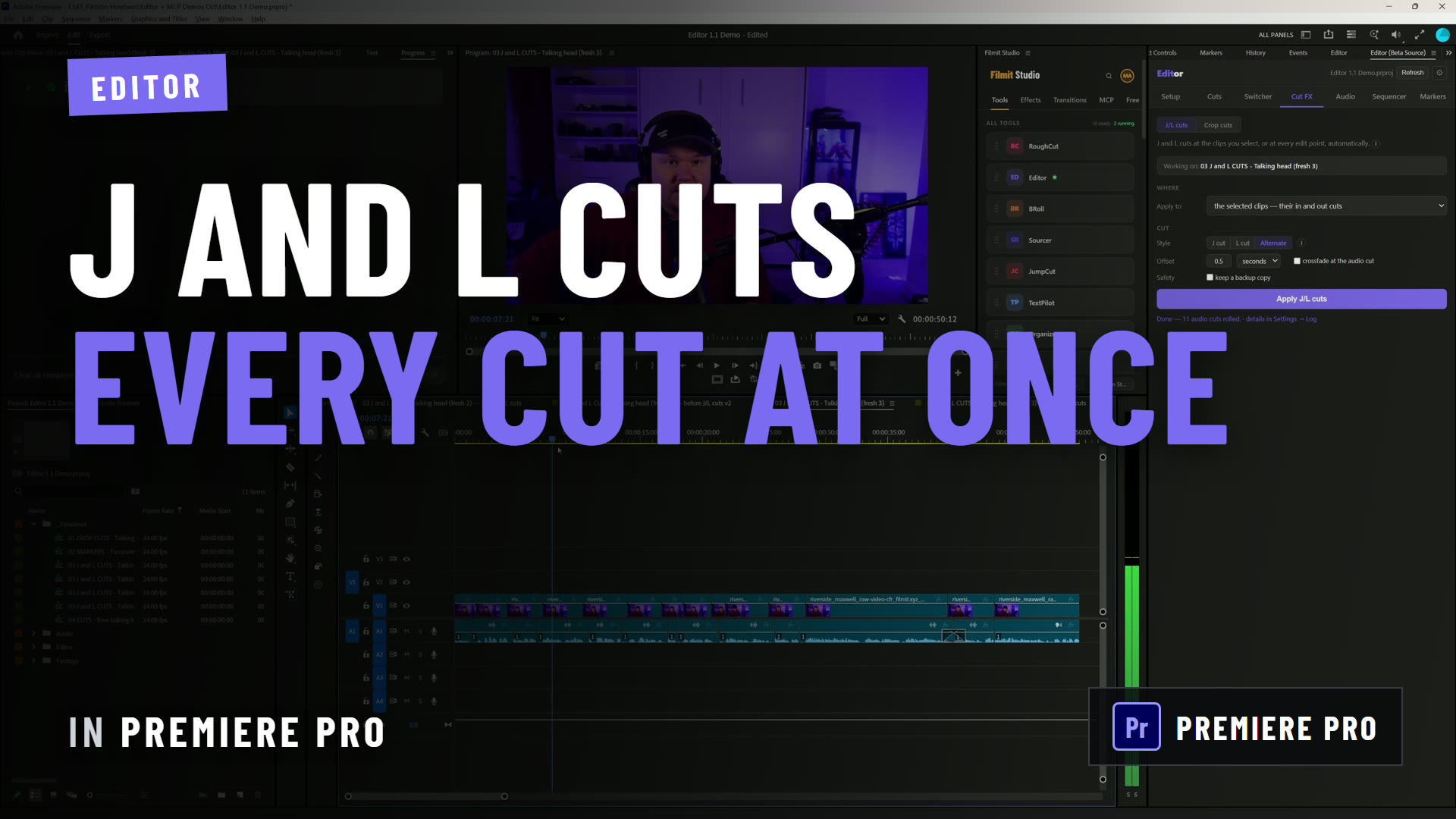 How to Make J and L Cuts in Premiere Pro (One Cut or Every Cut)