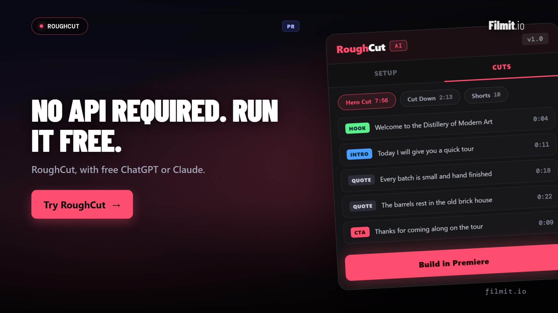 How to Use RoughCut Free: AI Rough Cuts With No API Key