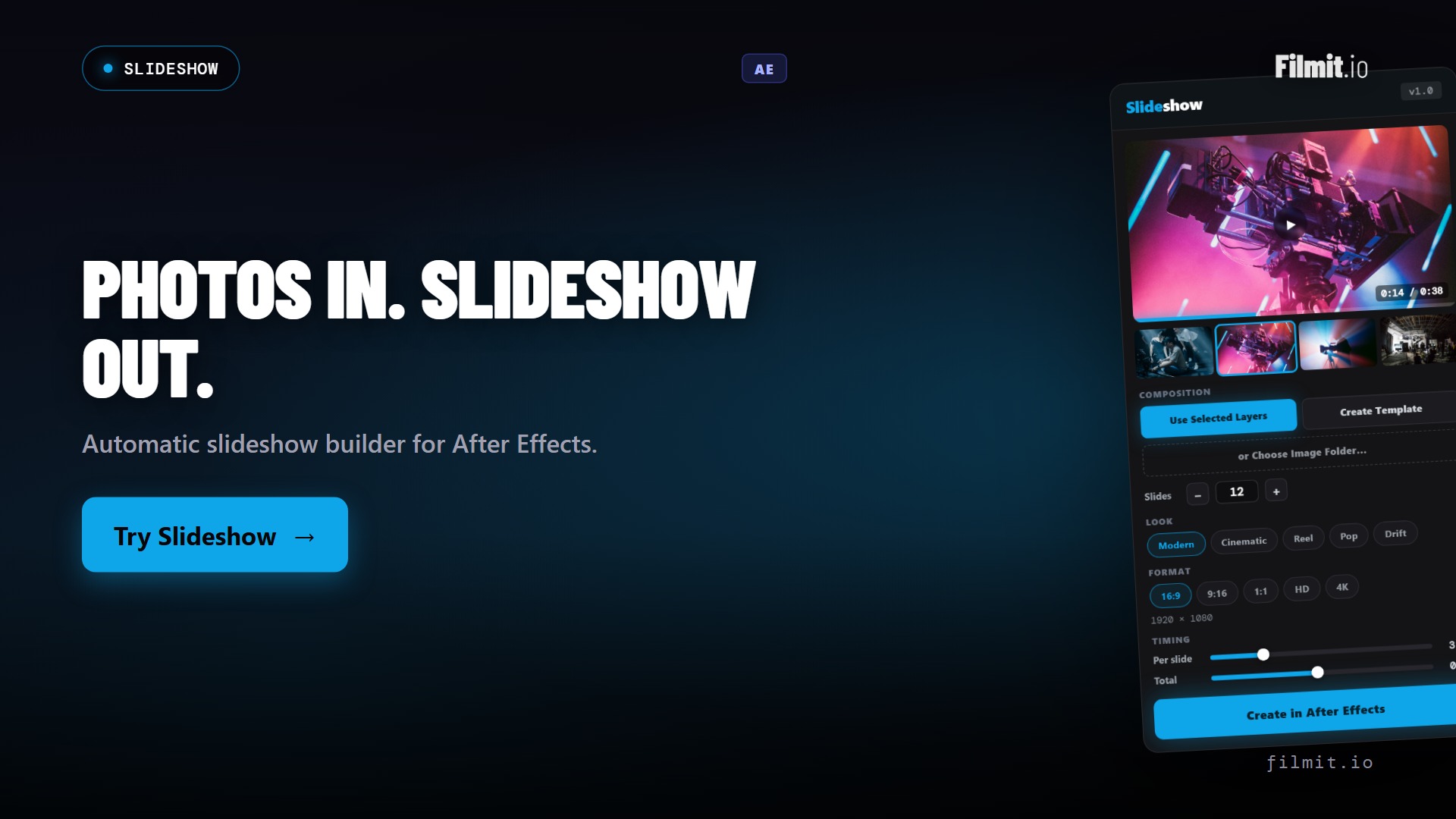 Meet Slideshow: Build Slideshows in After Effects Automatically