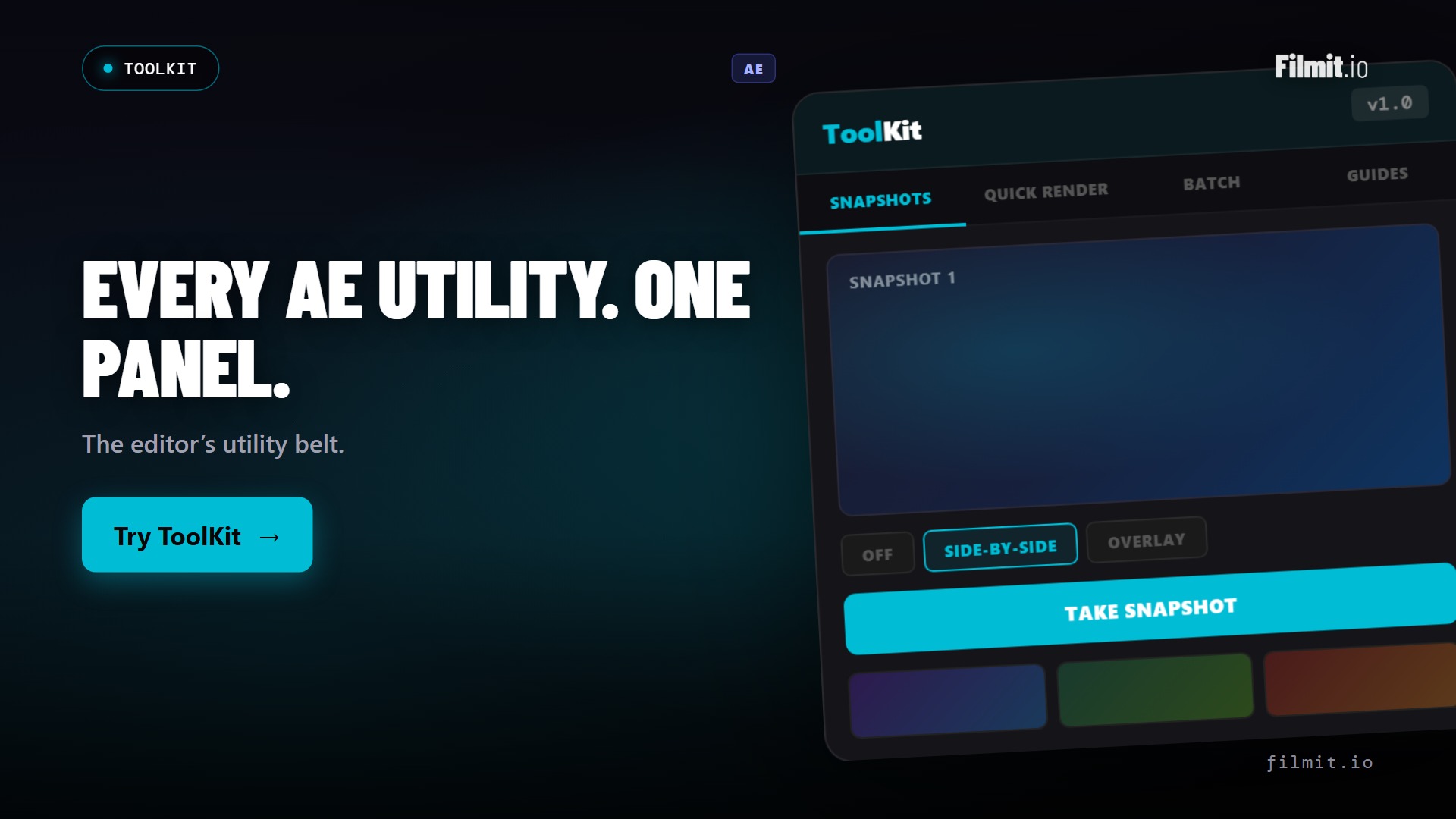 ToolKit Demo: Screenshots, Anchor Tools, and Guides in One After Effects Panel