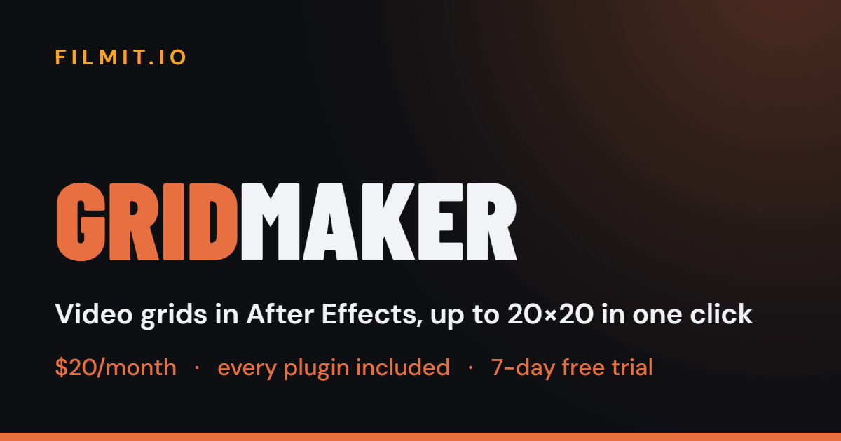 GridMaker — Video Grid Plugin for After Effects | Filmit.io